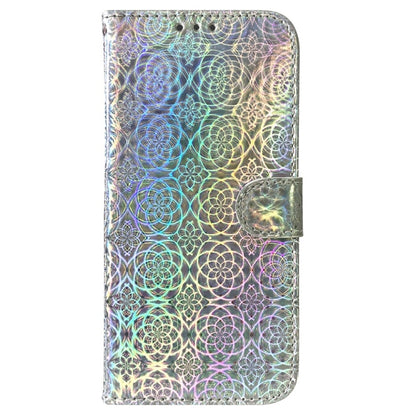 For Motorola Edge 2024 Colorful Magnetic Buckle Leather Phone Case(Silver) - Motorola Cases by PMC Jewellery | Online Shopping South Africa | PMC Jewellery | Buy Now Pay Later Mobicred