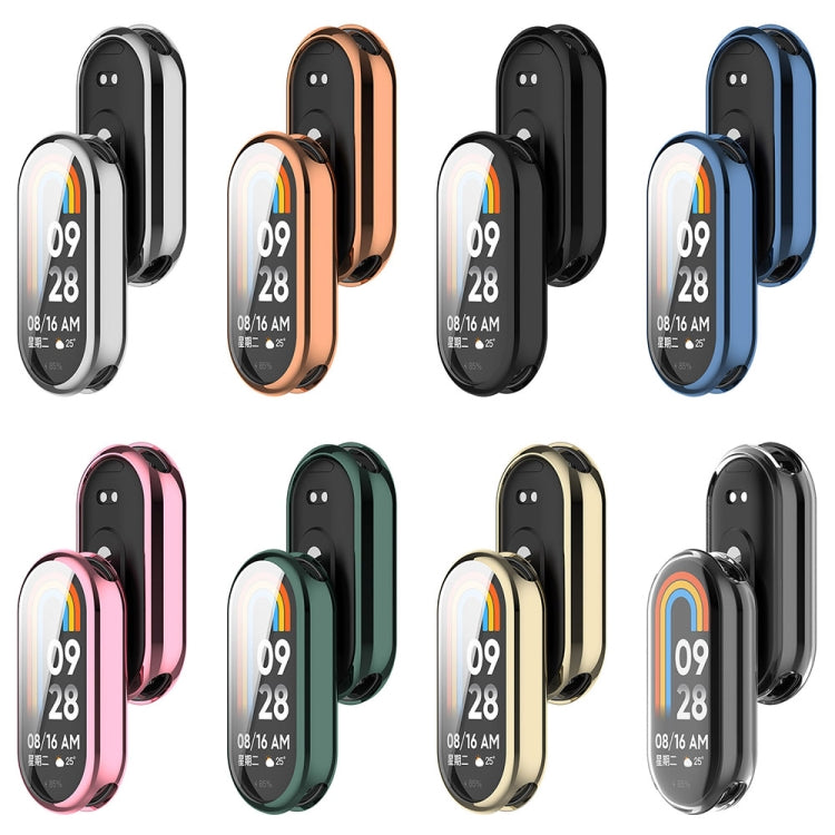 For Xiaomi Mi Band 8 Full Coverage TPU Electroplating Watch Protective Case(Green) - Watch Cases by PMC TechLife | Online Shopping South Africa | PMC TechLife