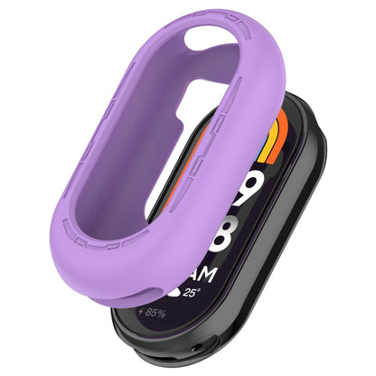 For Xiaomi Mi Band 8 Pure Color Silicone Watch Protective Case(Purple) - Watch Cases by PMC Jewellery | Online Shopping South Africa | PMC Jewellery