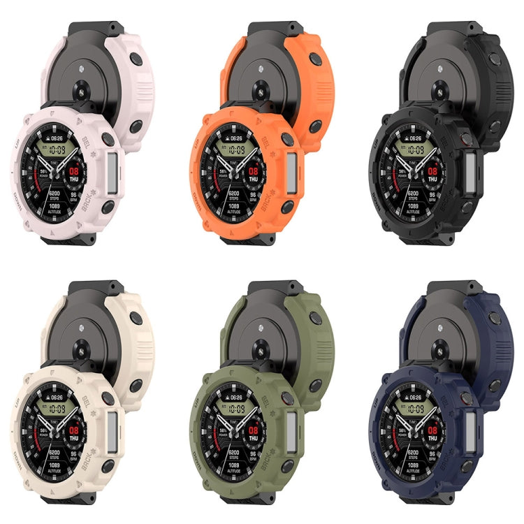 For Amazfit T-Rex Ultra Armor Hollow Watch Protective Case(Light Pink) - Watch Cases by PMC Jewellery | Online Shopping South Africa | PMC Jewellery | Buy Now Pay Later Mobicred