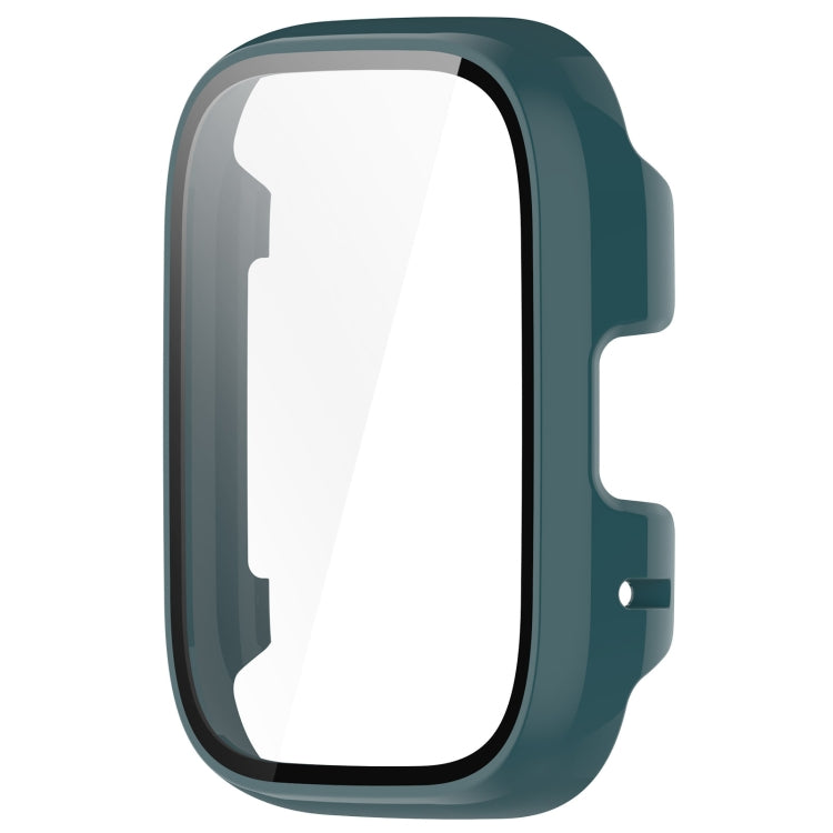 For Redmi Watch 3 Lite PC + Tempered Film Integrated Watch Protective Case(Pine Green) - Watch Cases by PMC TechLife | Online Shopping South Africa | PMC TechLife | Buy Now Pay Later Mobicred