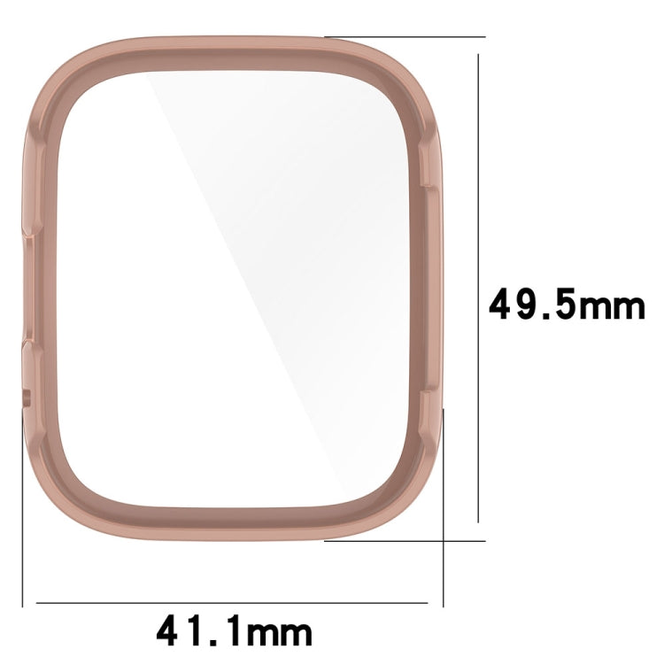 For Redmi Watch 3 Lite PC + Tempered Film Integrated Watch Protective Case(Ivory White) - Watch Cases by PMC TechLife | Online Shopping South Africa | PMC TechLife | Buy Now Pay Later Mobicred