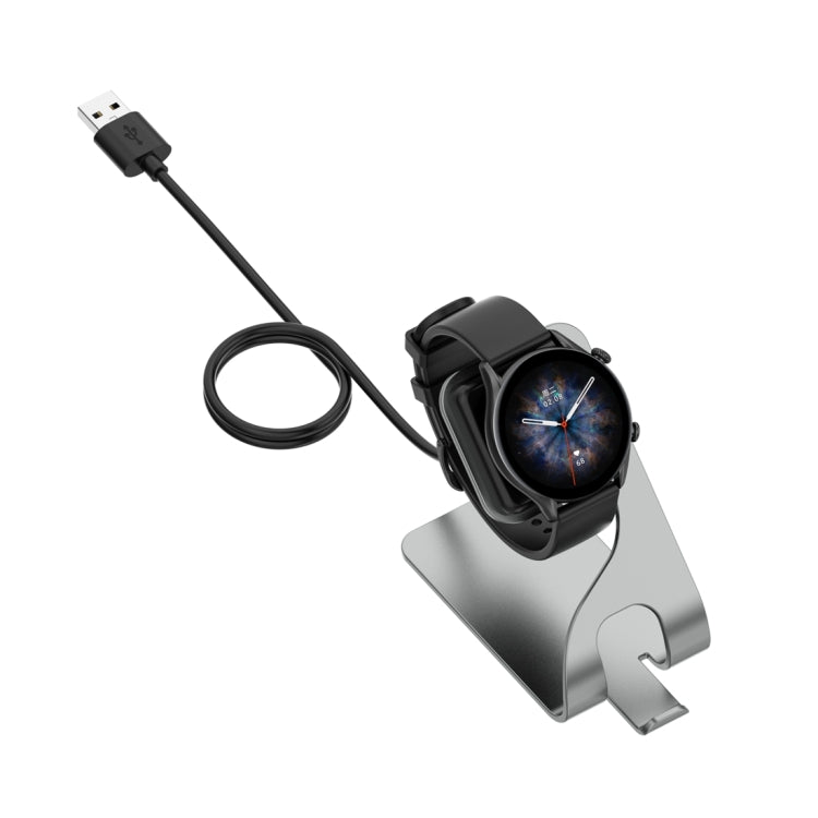 For Amazfit T-Rex Ultra Rotatable Smart Watch Charger Metal Dock Charger Bracket(Grey) - free shipping - PMC TechLife - Order now!