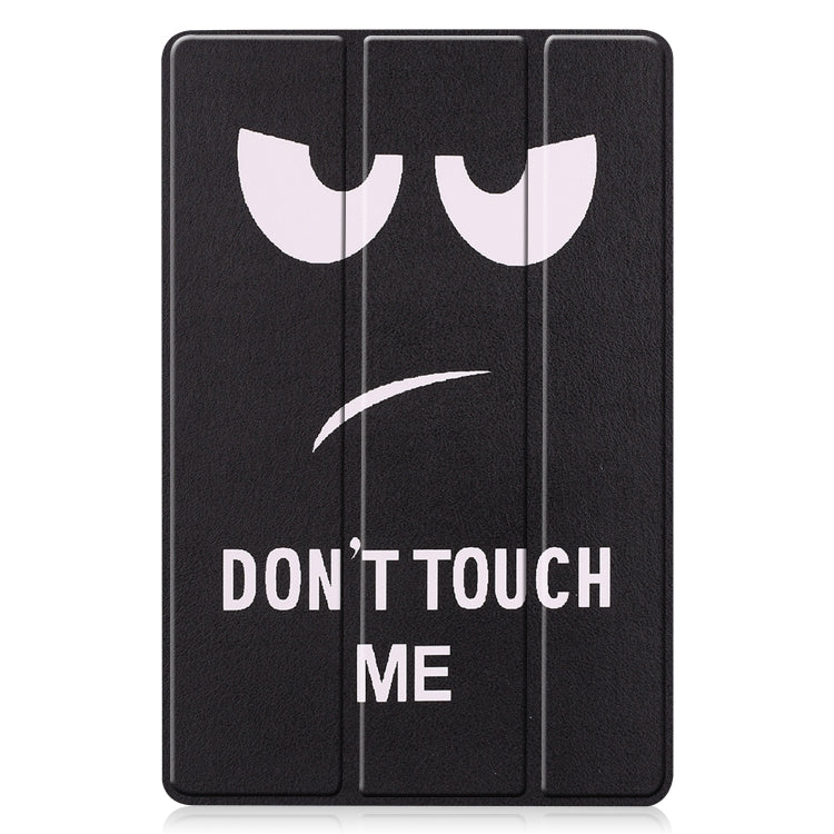 For Samsung Galaxy Tab S9 Custer Painted 3-Fold Holder Smart Leather Tablet Case(Big Eye Me) - Galaxy Tab S9 Cases by PMC Jewellery | Online Shopping South Africa | PMC Jewellery | Buy Now Pay Later Mobicred