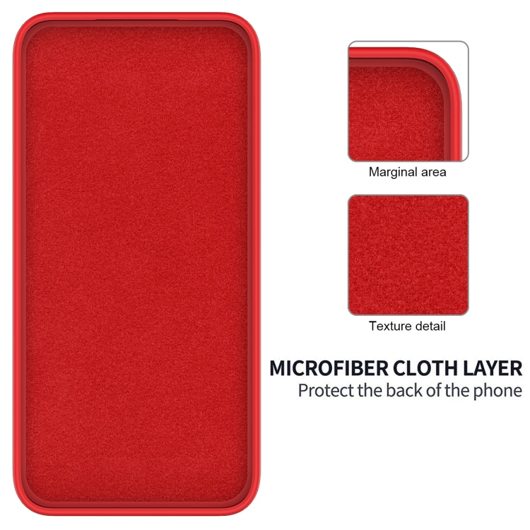 For vivo Y17s 4G Pure Color Liquid Silicone Shockproof Phone Case(Red) - vivo Cases by PMC Jewellery | Online Shopping South Africa | PMC Jewellery