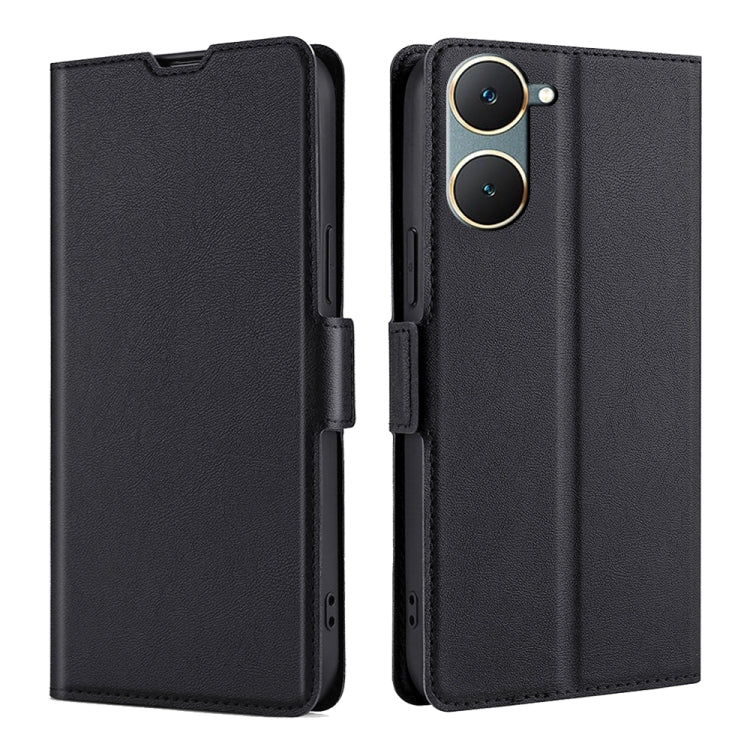 For vivo Y03 4G Ultra-thin Voltage Side Buckle Horizontal Flip Leather Phone Case(Black) - vivo Cases by PMC Jewellery | Online Shopping South Africa | PMC Jewellery | Buy Now Pay Later Mobicred