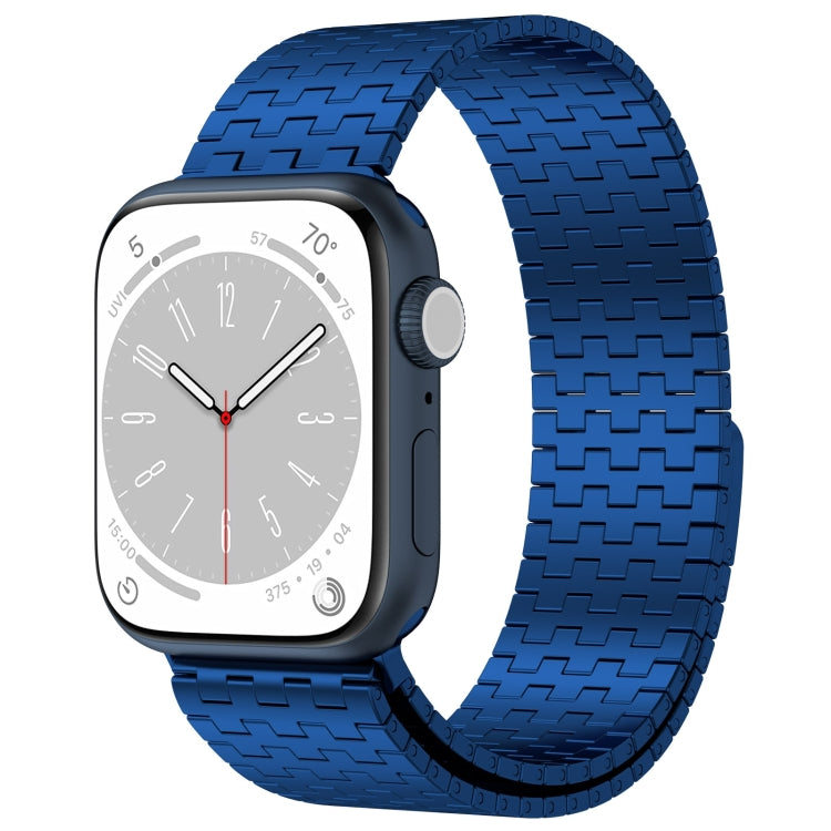 For Apple Watch Ultra 2 49mm Magnetic Buckle Stainless Steel Metal Watch Band(Blue) - Watch Bands by PMC Jewellery | Online Shopping South Africa | PMC Jewellery | Buy Now Pay Later Mobicred