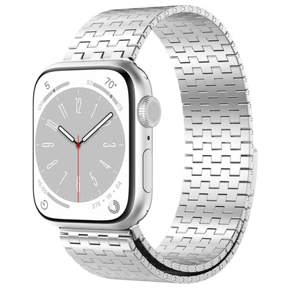 For Apple Watch Ultra 2 49mm Magnetic Buckle Stainless Steel Metal Watch Band(Silver) - Watch Bands by PMC Jewellery | Online Shopping South Africa | PMC Jewellery | Buy Now Pay Later Mobicred