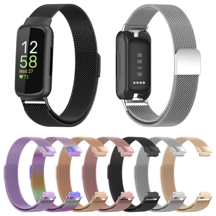 For Fitbit Inspire 3 Milanese Metal Watch Band(Rose Gold) - Watch Bands by PMC TechLife | Online Shopping South Africa | PMC TechLife