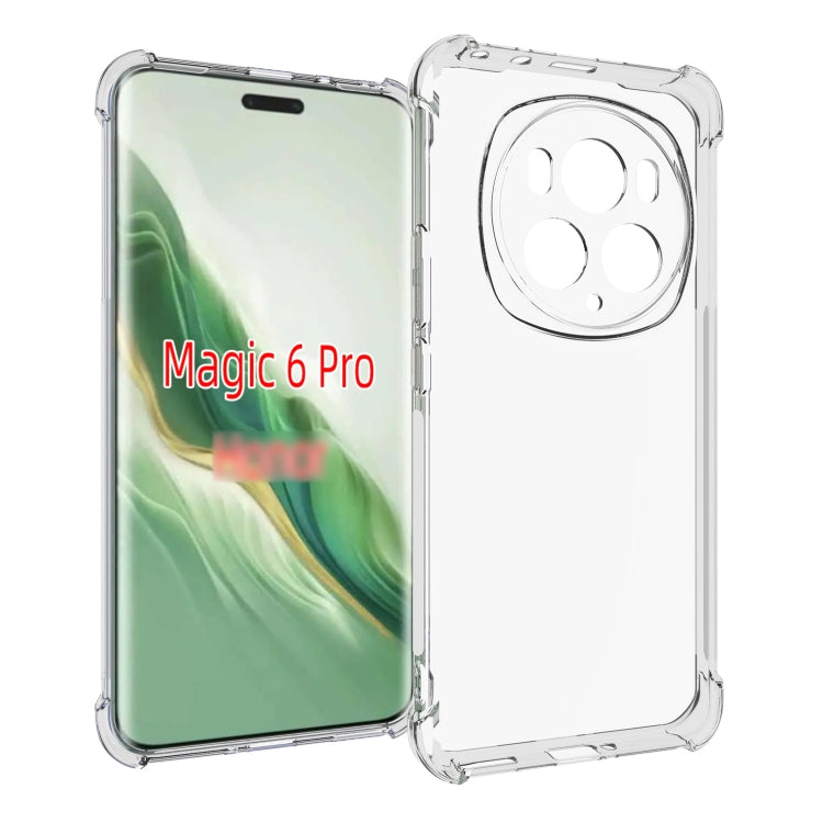 For Honor Magic6 Pro 5G Shockproof Non-slip Thickening TPU Phone Case(Transparent) - Honor Cases by PMC Jewellery | Online Shopping South Africa | PMC Jewellery | Buy Now Pay Later Mobicred