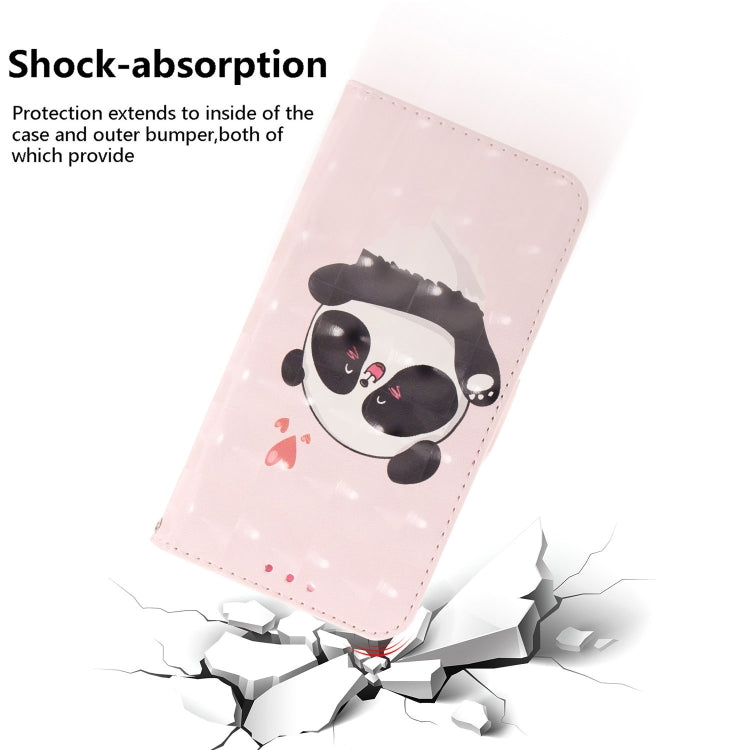 For iPhone SE 2024 3D Colored Horizontal Flip Leather Phone Case(Heart Panda) - More iPhone Cases by PMC Jewellery | Online Shopping South Africa | PMC Jewellery | Buy Now Pay Later Mobicred