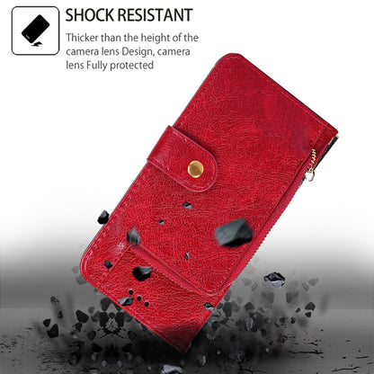 For Honor Magic6 Pro Zipper Bag Leather Phone Case(Red) - Honor Cases by PMC Jewellery | Online Shopping South Africa | PMC Jewellery | Buy Now Pay Later Mobicred