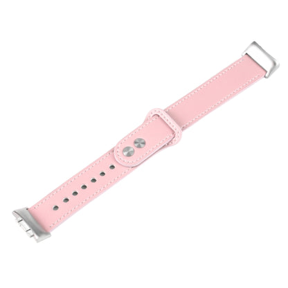 For Fitbit Charge 5 PU Leather Replacement Watch Band(Pink) - Watch Bands by PMC Jewellery | Online Shopping South Africa | PMC Jewellery | Buy Now Pay Later Mobicred