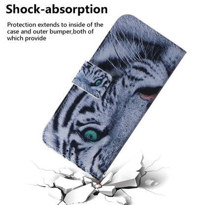 For iPhone 16 Pro Coloured Drawing Flip Leather Phone Case(Tiger) - iPhone 16 Pro Cases by PMC Jewellery | Online Shopping South Africa | PMC Jewellery | Buy Now Pay Later Mobicred