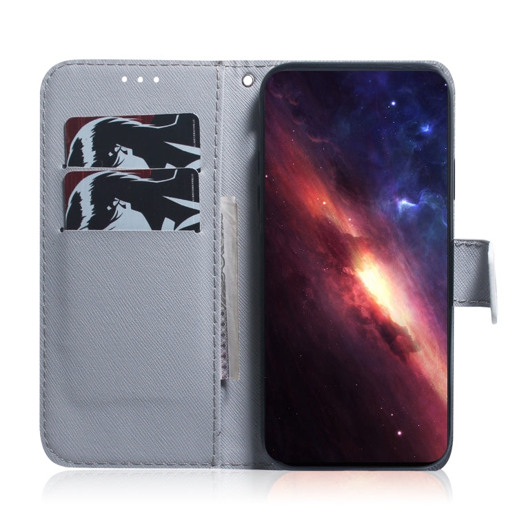 For iPhone 16 Plus Coloured Drawing Flip Leather Phone Case(White Wolf) - iPhone 16 Plus Cases by PMC Jewellery | Online Shopping South Africa | PMC Jewellery | Buy Now Pay Later Mobicred