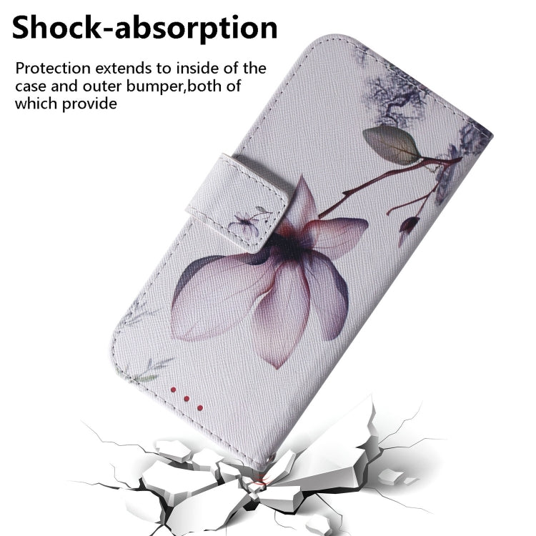 For iPhone 16 Pro Max Coloured Drawing Flip Leather Phone Case(Magnolia) - iPhone 16 Pro Max Cases by PMC Jewellery | Online Shopping South Africa | PMC Jewellery | Buy Now Pay Later Mobicred