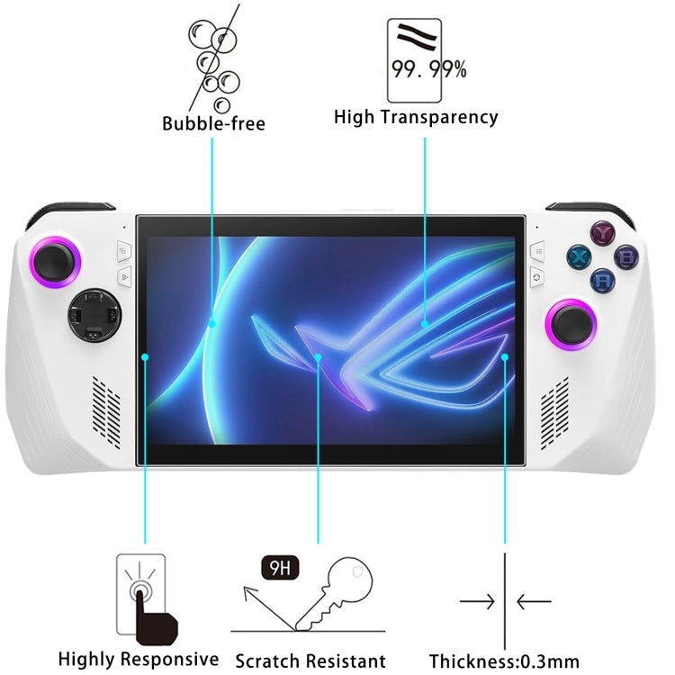 For ASUS Rog Ally X 7.0 25pcs 9H 0.3mm Explosion-proof Tempered Glass Film - Tempered Glass by PMC Jewellery | Online Shopping South Africa | PMC Jewellery | Buy Now Pay Later Mobicred