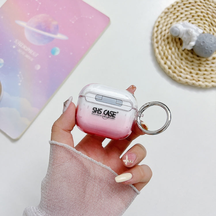 For AirPods Pro Transparent Glitter Bluetooth Earphone Protective Case(Black) - For AirPods Pro by PMC Jewellery | Online Shopping South Africa | PMC Jewellery | Buy Now Pay Later Mobicred