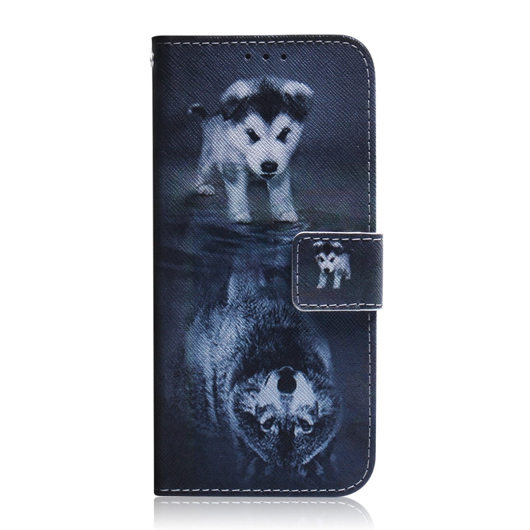 For OPPO Reno11 F Global Coloured Drawing Flip Leather Phone Case(Wolf and Dog) - Reno11 F Cases by PMC TechLife | Online Shopping South Africa | PMC TechLife | Buy Now Pay Later Mobicred