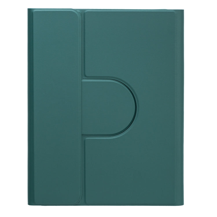 For iPad Air 2022 / iPad Pro 11 2021 Three-color Backlight Black 360 Degree Rotatable Bluetooth Keyboard Leather Case(Dark Green) - Universal by PMC TechLife | Online Shopping South Africa | PMC TechLife