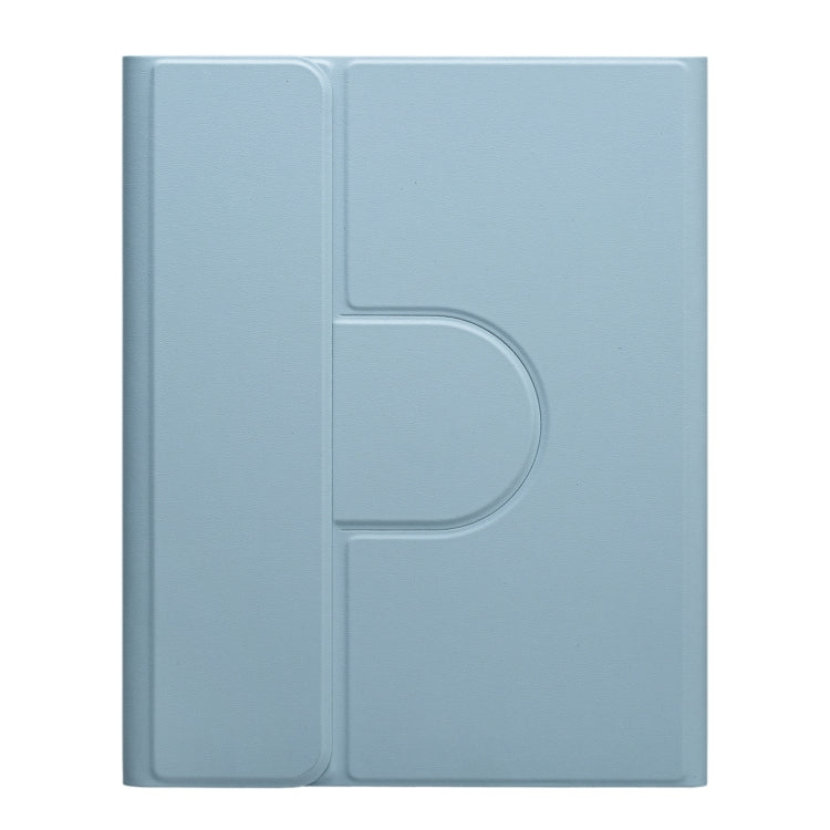 For iPad 10.2 2021 / Air 2019 Three-color Backlight Black 360 Degree Rotatable Bluetooth Keyboard Leather Case(Mist Blue) - Universal by PMC TechLife | Online Shopping South Africa | PMC TechLife