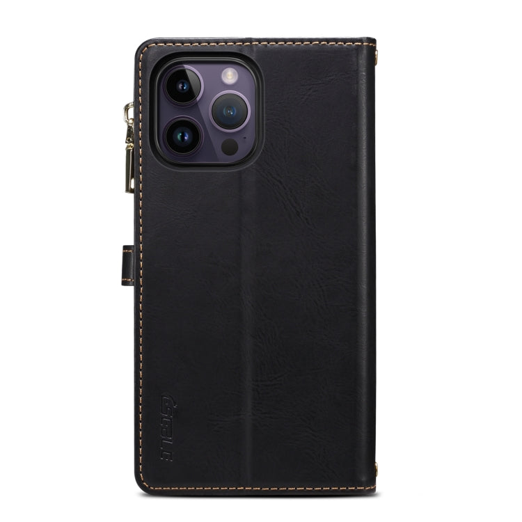 For iPhone 16 Pro Max ESEBLE Star Series Lanyard Zipper Wallet RFID Leather Case(Black) - iPhone 16 Pro Max Cases by ESEBLE | Online Shopping South Africa | PMC Jewellery | Buy Now Pay Later Mobicred