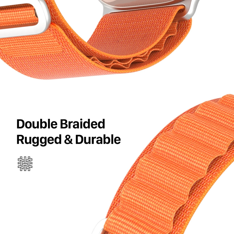 For Apple Watch Ultra 49mm DUX DUCIS GS Series Nylon Loop Watch Band(Orange) - Watch Bands by DUX DUCIS | Online Shopping South Africa | PMC Jewellery | Buy Now Pay Later Mobicred