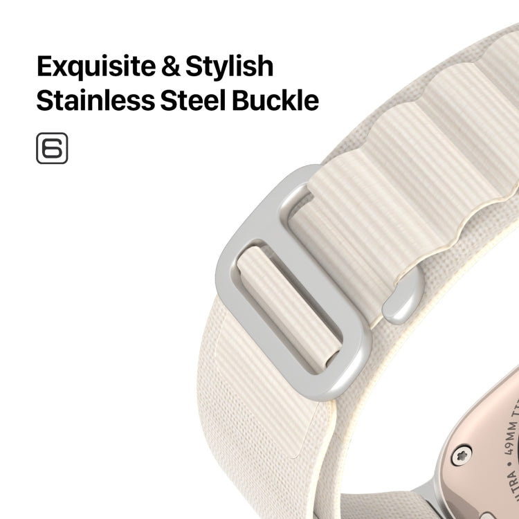 For Apple Watch Ultra 49mm DUX DUCIS GS Series Nylon Loop Watch Band(Starlight) - Watch Bands by DUX DUCIS | Online Shopping South Africa | PMC Jewellery | Buy Now Pay Later Mobicred