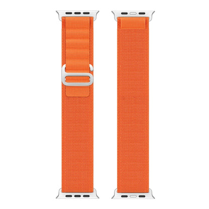 For Apple Watch Series 8 45mm  DUX DUCIS GS Series Nylon Loop Watch Band(Orange) - Watch Bands by DUX DUCIS | Online Shopping South Africa | PMC Jewellery | Buy Now Pay Later Mobicred