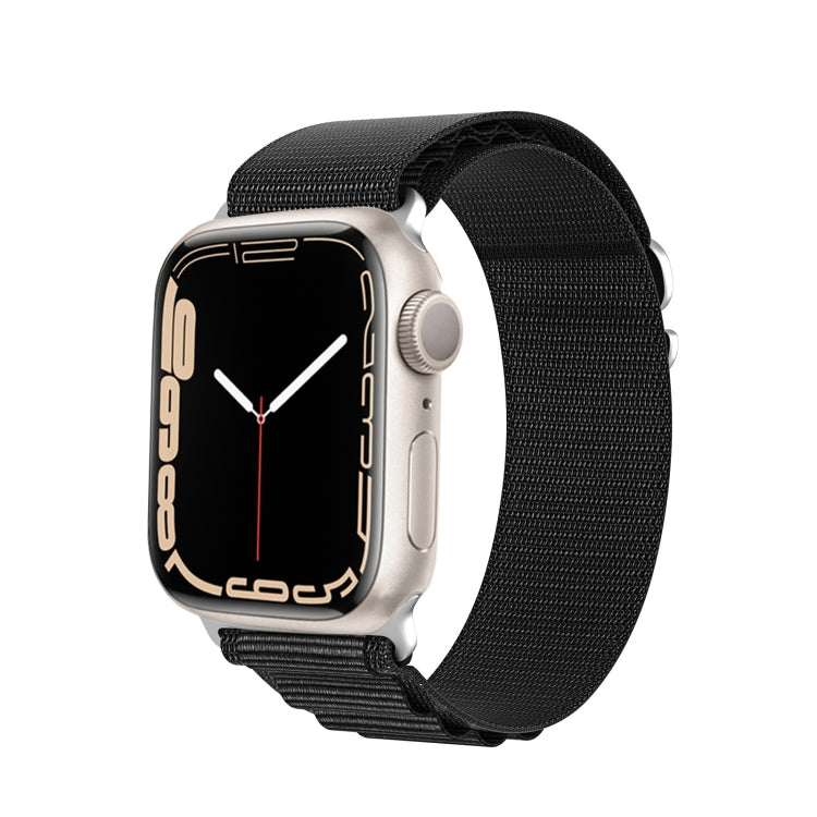 For Apple Watch Series 7 41mm DUX DUCIS GS Series Nylon Loop Watch Band(Black) - Watch Bands by DUX DUCIS | Online Shopping South Africa | PMC Jewellery | Buy Now Pay Later Mobicred