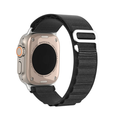 For Apple Watch Series 5 44mm DUX DUCIS GS Series Nylon Loop Watch Band(Black) - Watch Bands by DUX DUCIS | Online Shopping South Africa | PMC Jewellery | Buy Now Pay Later Mobicred