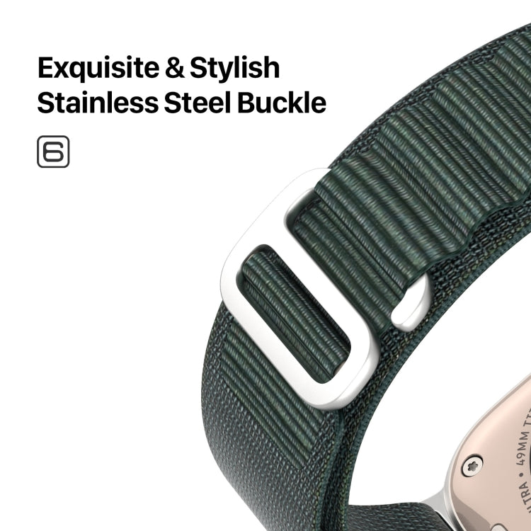 For Apple Watch Series 3 38mm DUX DUCIS GS Series Nylon Loop Watch Band(Green) - Watch Bands by DUX DUCIS | Online Shopping South Africa | PMC Jewellery | Buy Now Pay Later Mobicred