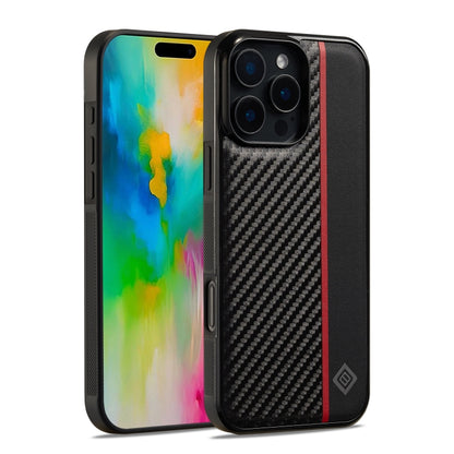 For iPhone 16 Pro Max LC.IMEEKE 3 in 1 Carbon Fiber Texture Shockproof Phone Case(Black) - iPhone 16 Pro Max Cases by LC.IMEEKE | Online Shopping South Africa | PMC Jewellery | Buy Now Pay Later Mobicred