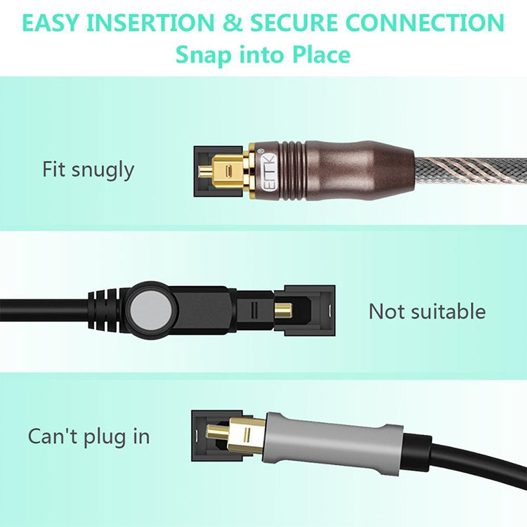 25m EMK OD6.0mm Toslink Square Port to Square Port TV Digital Audio Optical Fiber Connecting Cable - Audio Optical Cables by EMK | Online Shopping South Africa | PMC Jewellery | Buy Now Pay Later Mobicred