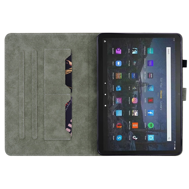 For Amazon Fire Max 11 Tiger Pattern Flip Leather Tablet Case(Purple) - Amazon by PMC TechLife | Online Shopping South Africa | PMC TechLife | Buy Now Pay Later Mobicred