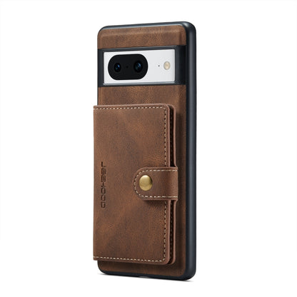 For Google Pixel 8 JEEHOOD Retro Magnetic Detachable Wallet Phone Case(Brown) - Google Cases by JEEHOOD | Online Shopping South Africa | PMC Jewellery