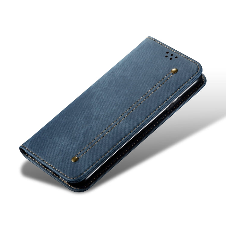 For iPhone 16 Pro Denim Texture Casual Style Horizontal Flip Leather Case(Blue) - iPhone 16 Pro Cases by PMC Jewellery | Online Shopping South Africa | PMC Jewellery | Buy Now Pay Later Mobicred