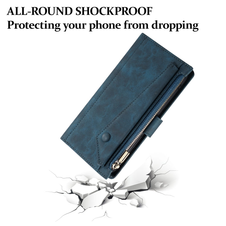 For iPhone 15 Pro Max ESEBLE Retro Frosted RFID Flip Leather Phone Case(Dark Green) - free shipping - PMC Jewellery - Order now!