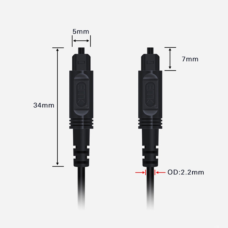 25m EMK OD2.2mm Digital Audio Optical Fiber Cable Plastic Speaker Balance Cable(Silver Grey) - Audio Optical Cables by EMK | Online Shopping South Africa | PMC Jewellery | Buy Now Pay Later Mobicred