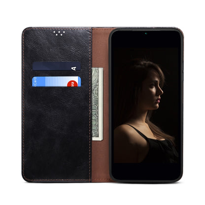 For iPhone 16 Pro Max Oil Wax Crazy Horse Texture Leather Phone Case(Black) - iPhone 16 Pro Max Cases by PMC Jewellery | Online Shopping South Africa | PMC Jewellery | Buy Now Pay Later Mobicred