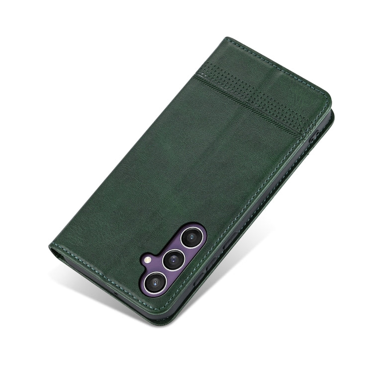 For Samsung Galaxy S24 5G AZNS Magnetic Calf Texture Flip Leather Phone Case(Dark Green) - Galaxy S24 5G Cases by AZNS | Online Shopping South Africa | PMC Jewellery | Buy Now Pay Later Mobicred