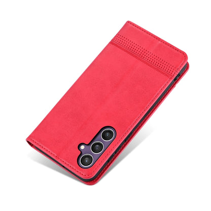 For Samsung Galaxy S24+ 5G AZNS Magnetic Calf Texture Flip Leather Phone Case(Red) - Galaxy S24+ 5G Cases by AZNS | Online Shopping South Africa | PMC Jewellery | Buy Now Pay Later Mobicred