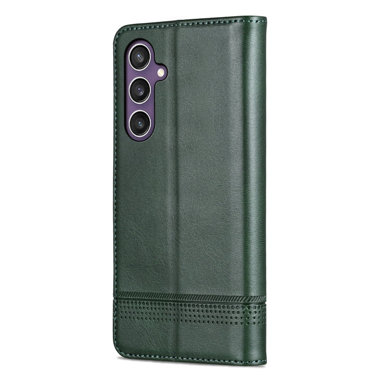 For Samsung Galaxy S24+ 5G AZNS Magnetic Calf Texture Flip Leather Phone Case(Dark Green) - Galaxy S24+ 5G Cases by AZNS | Online Shopping South Africa | PMC Jewellery | Buy Now Pay Later Mobicred