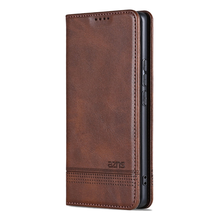 For Samsung Galaxy S24+ 5G AZNS Magnetic Calf Texture Flip Leather Phone Case(Dark Brown) - Galaxy S24+ 5G Cases by AZNS | Online Shopping South Africa | PMC Jewellery | Buy Now Pay Later Mobicred
