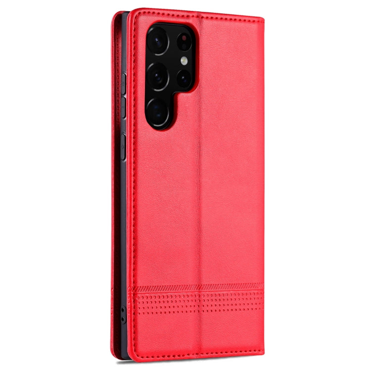 For Samsung Galaxy S24 Ultra 5G AZNS Magnetic Calf Texture Flip Leather Phone Case(Red) - Galaxy S24 Ultra 5G Cases by AZNS | Online Shopping South Africa | PMC Jewellery | Buy Now Pay Later Mobicred