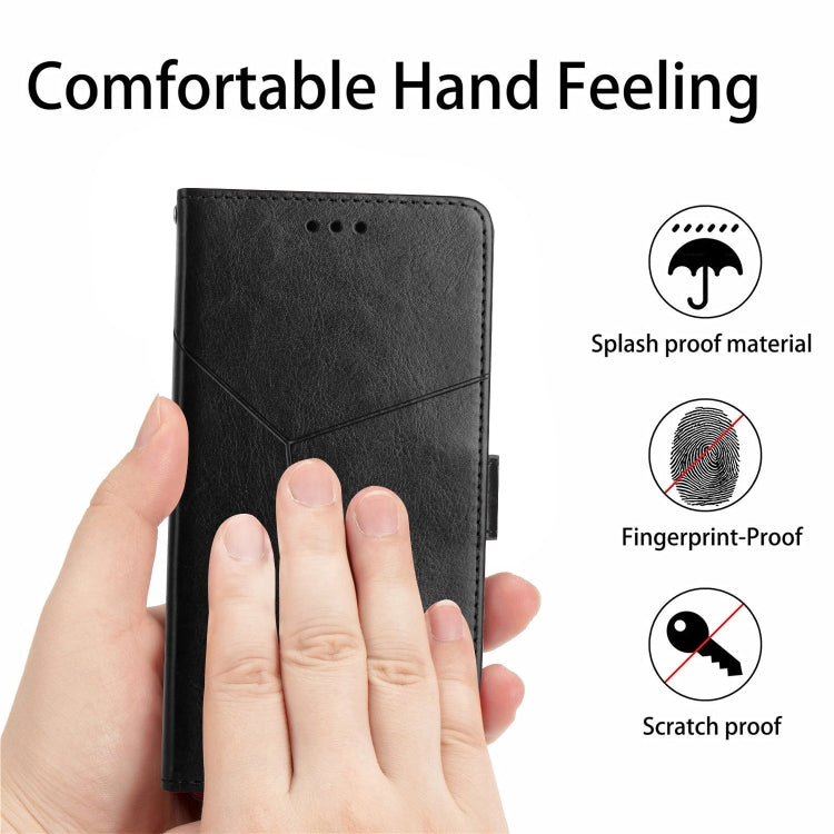 For Google Pixel 9 Y-shaped Pattern Flip Leather Phone Case(Black) - Google Cases by PMC TechLife | Online Shopping South Africa | PMC TechLife | Buy Now Pay Later Mobicred