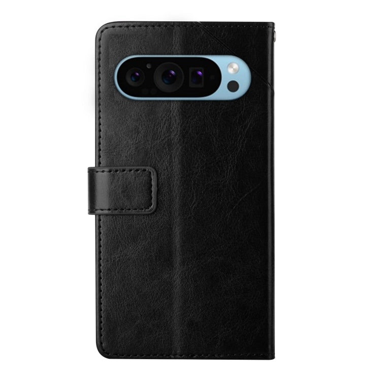 For Google Pixel 9 Pro Y-shaped Pattern Flip Leather Phone Case(Black) - Google Cases by PMC Jewellery | Online Shopping South Africa | PMC Jewellery | Buy Now Pay Later Mobicred