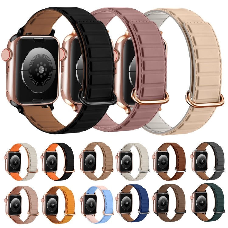 For Apple Watch 42mm Reverse Buckle Magnetic Silicone Watch Band(Silver Buckle Starlight) - free shipping - PMC TechLife - Order now!