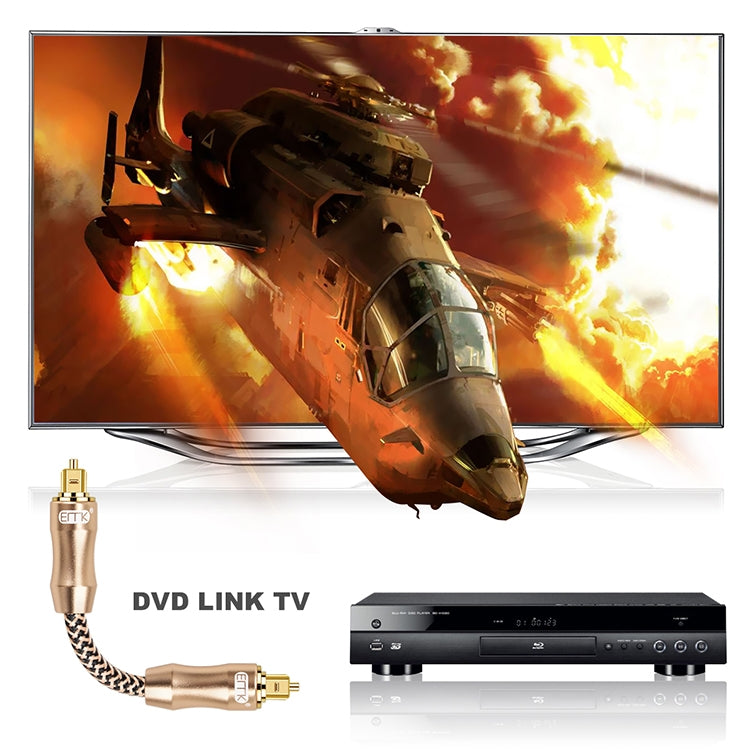 2m EMK OD6.0mm Gold-plated TV Digital Audio Optical Fiber Connecting Cable - Audio Optical Cables by EMK | Online Shopping South Africa | PMC TechLife | Buy Now Pay Later Mobicred