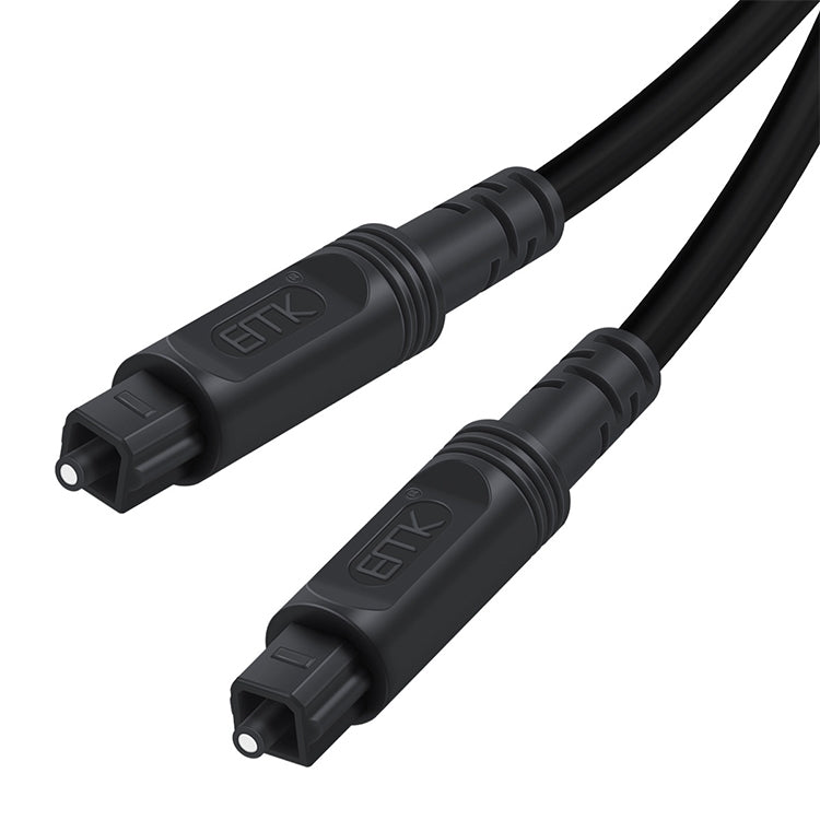 10m EMK OD4.0mm Square Port to Square Port Digital Audio Speaker Optical Fiber Connecting Cable(Black) - Audio Optical Cables by EMK | Online Shopping South Africa | PMC TechLife | Buy Now Pay Later Mobicred